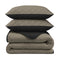 CloudSoft Pure | Taupe/Zwart Wasbaar Dekbed en Overtrek in 1!