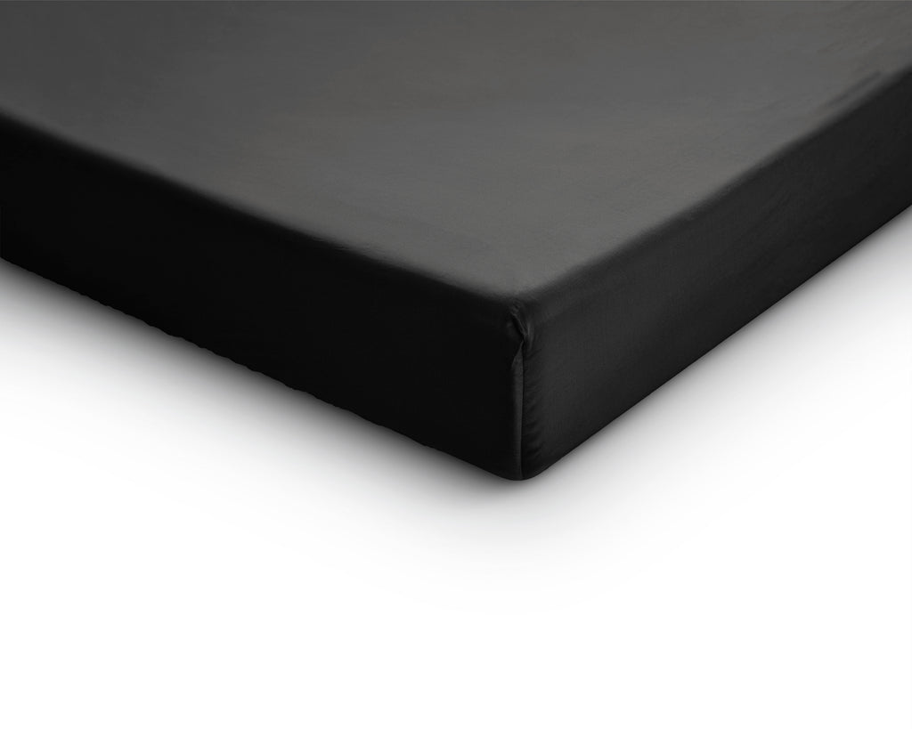 Luna Satijn | Zwart Hoeslaken - Perfecte pasvorm. Nacht na nacht.