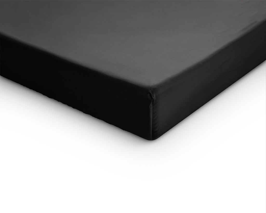 Luna Satijn | Zwart Topper Hoeslaken - Perfecte pasvorm. Nacht na nacht.