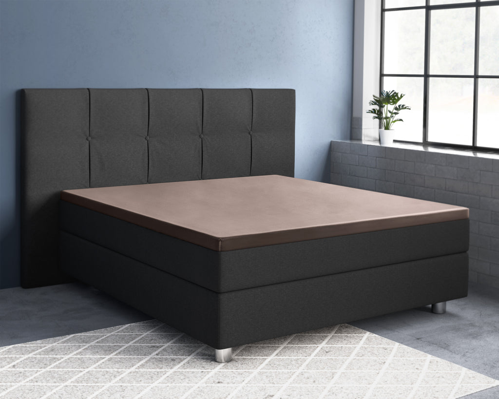 Luna Satijn | Taupe Topper Hoeslaken - Perfecte pasvorm. Nacht na nacht.