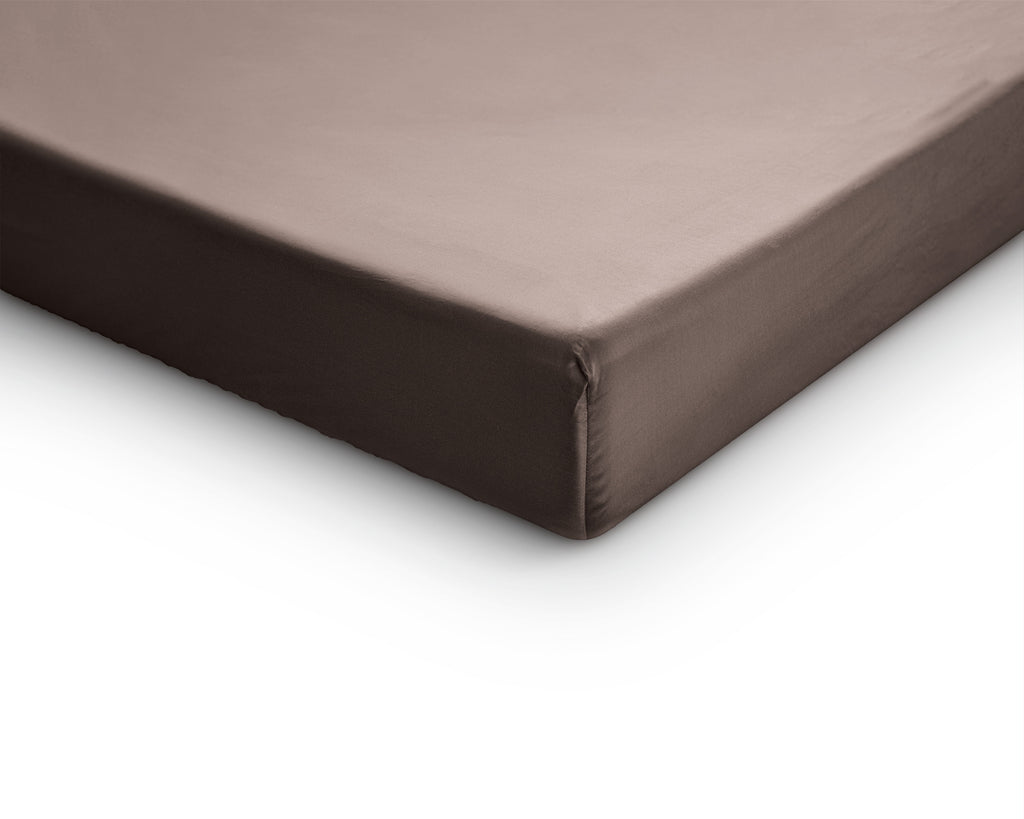 Luna Satijn | Taupe Splittopper Hoeslaken - Perfecte pasvorm. Nacht na nacht.