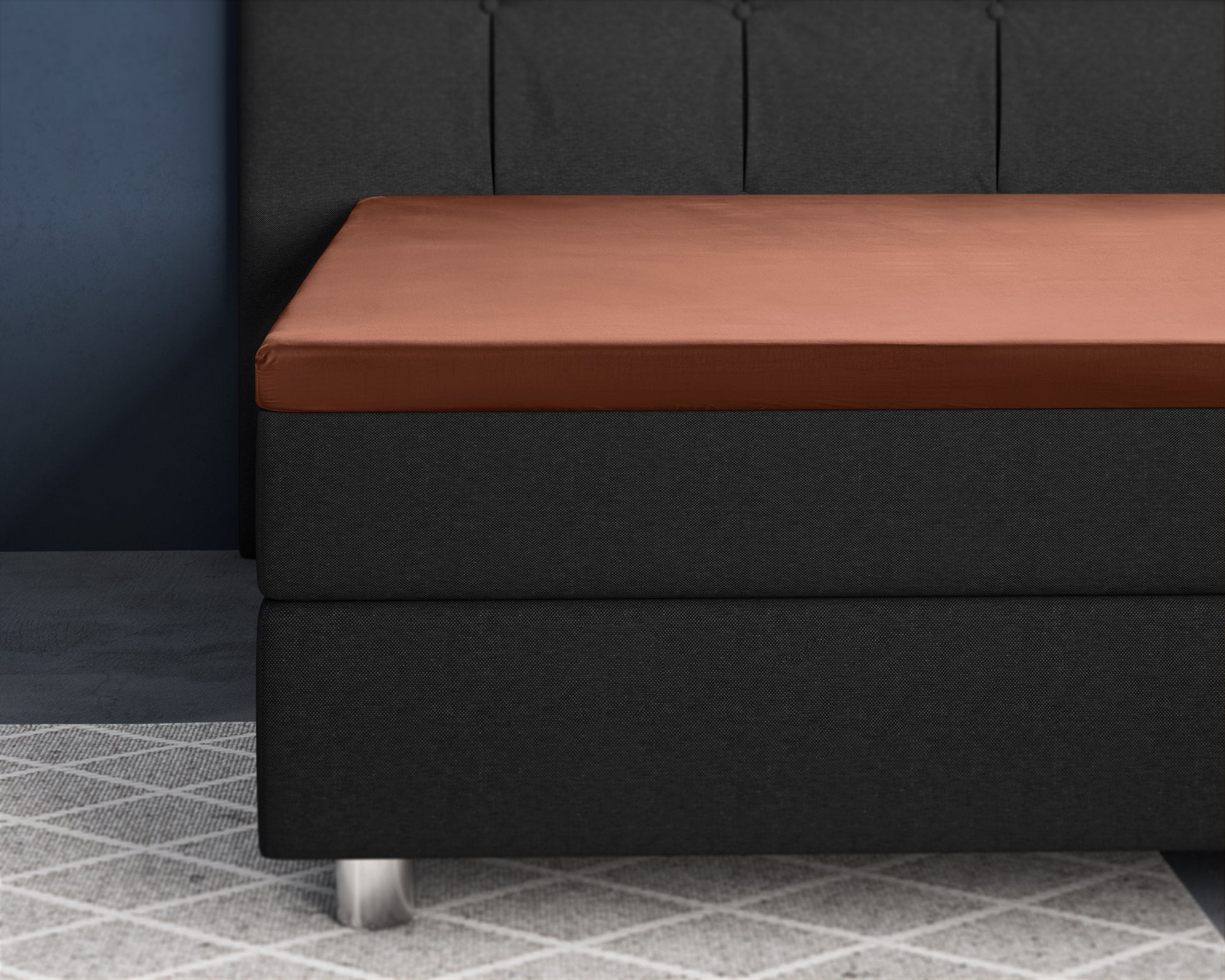 Luna Satijn | Bruin Topper Hoeslaken - Perfecte pasvorm. Nacht na nacht.