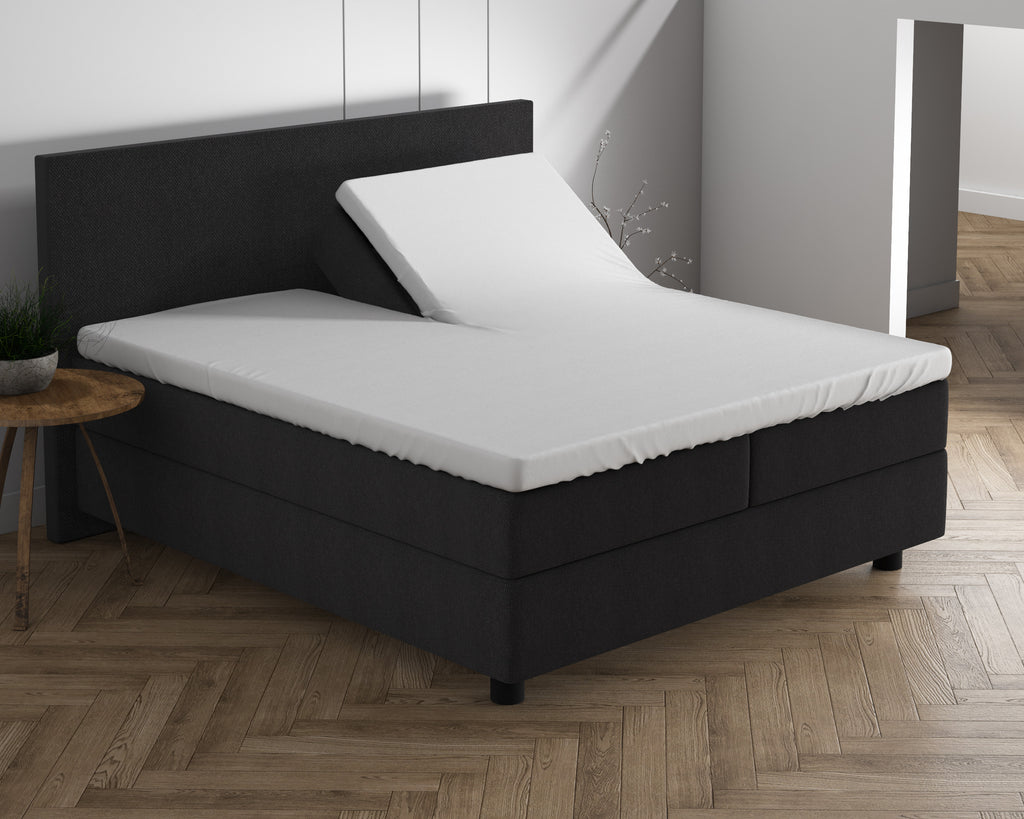 Luna Jersey Premium | Wit Splittopper Hoeslaken - Perfecte pasvorm. Nacht na nacht.