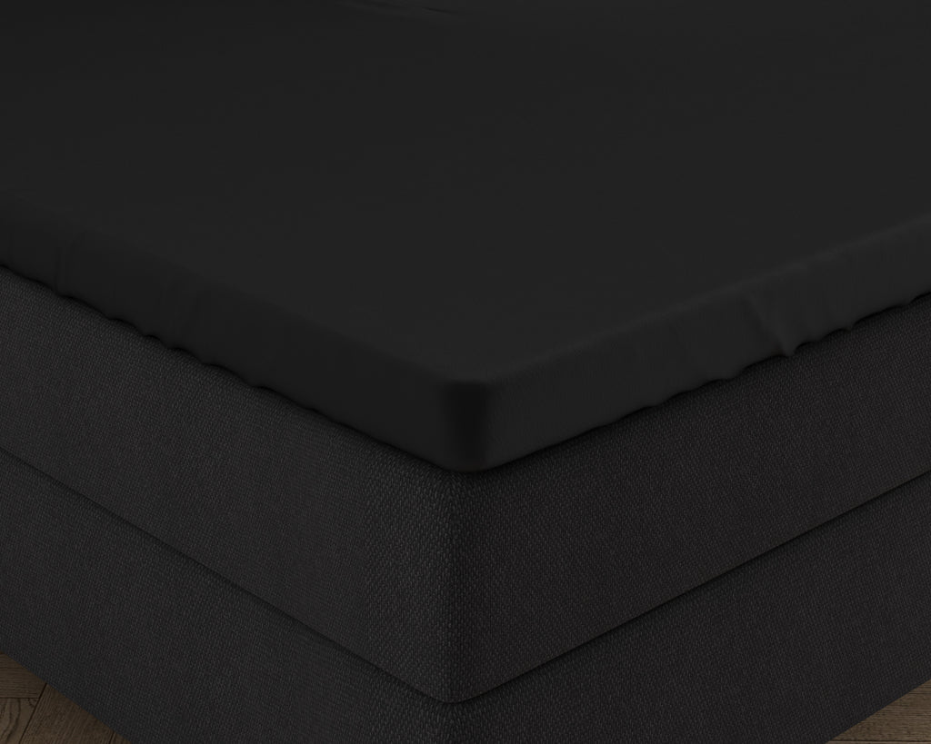 Luna Jersey Premium | Zwart Splittopper Hoeslaken - Perfecte pasvorm. Nacht na nacht.
