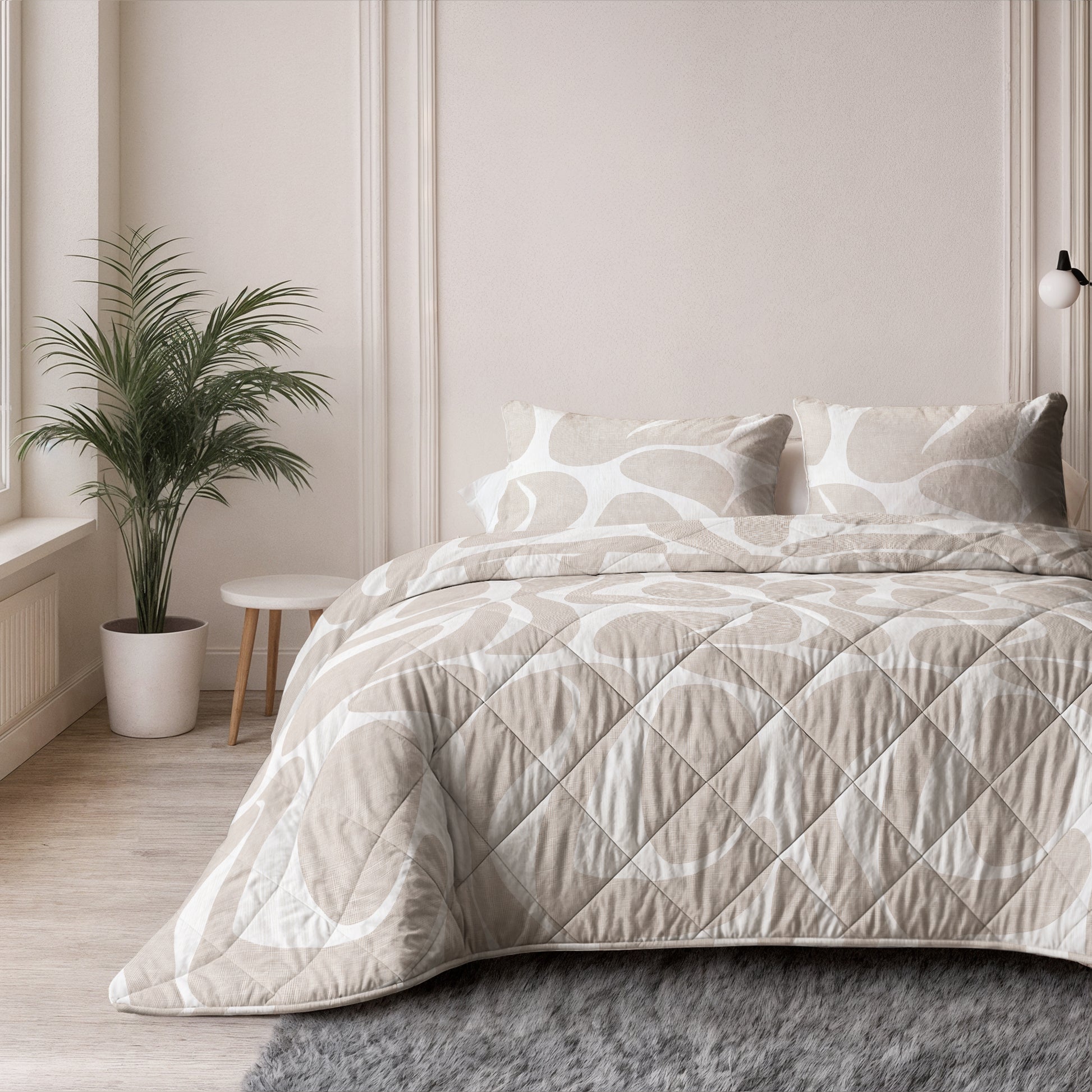 CloudSoft Balance | Kello Taupe/Zand Wasbaar Dekbed en Overtrek in 1!