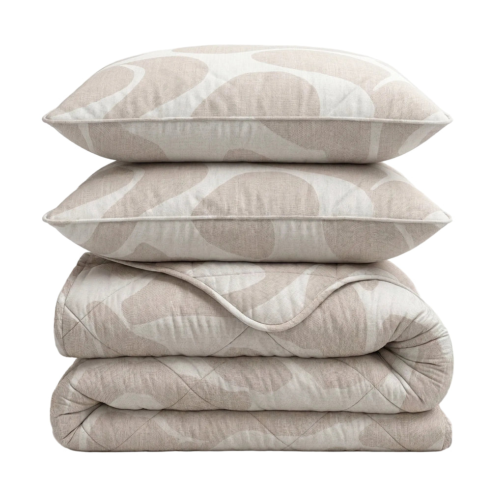 CloudSoft Balance | Kello Taupe/Zand Wasbaar Dekbed en Overtrek in 1!