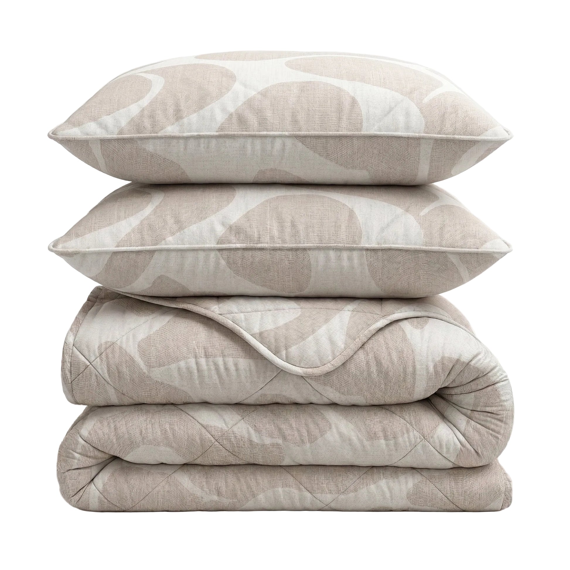 CloudSoft Balance | Kello Taupe/Zand Wasbaar Dekbed en Overtrek in 1!