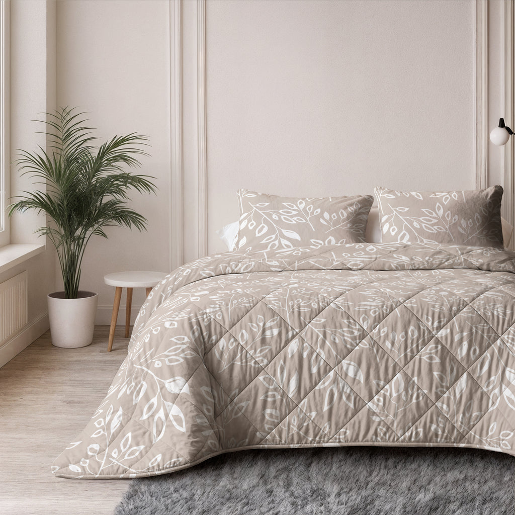 CloudSoft Balance | Neva Taupe/Zand Wasbaar Dekbed en Overtrek in 1!