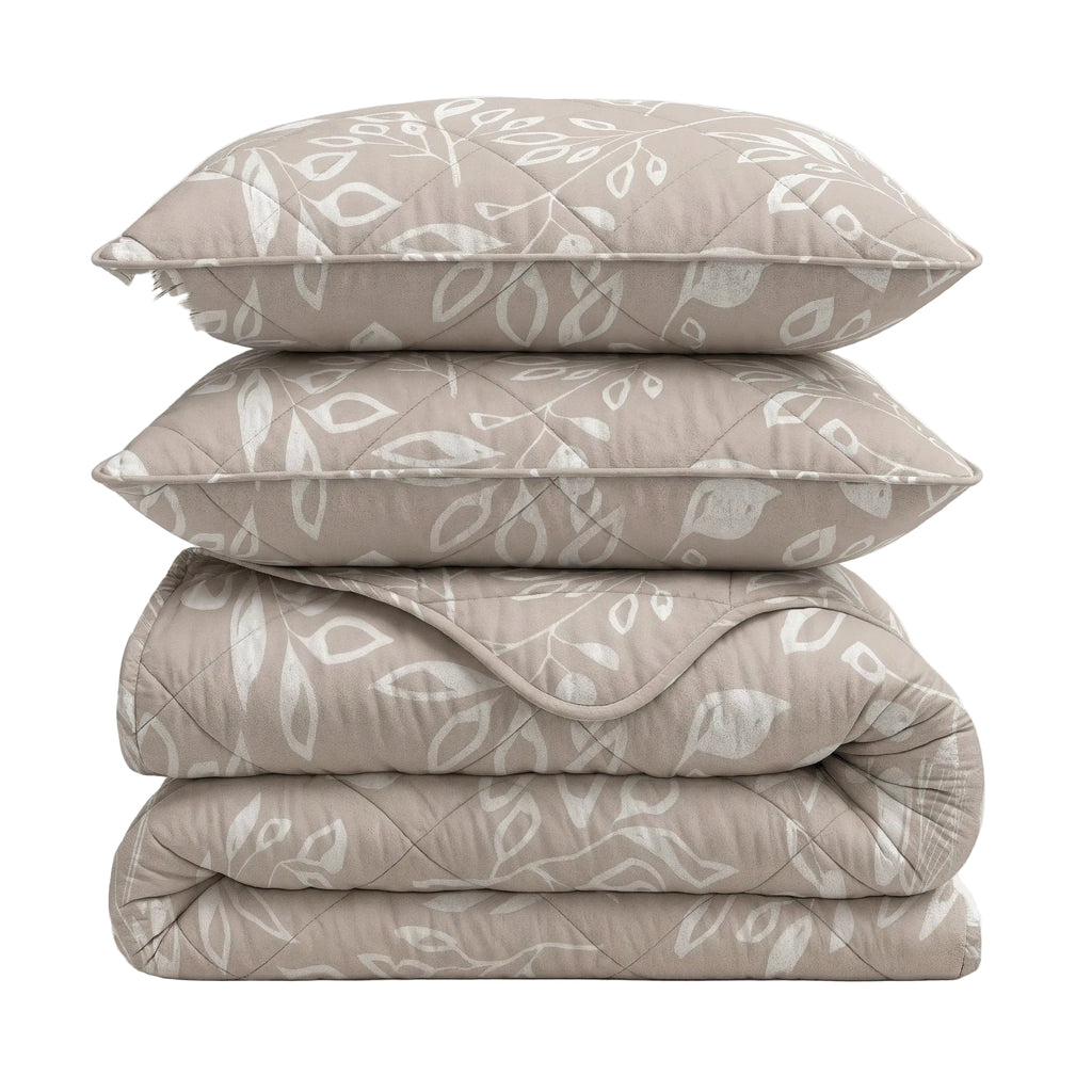 CloudSoft Balance | Neva Taupe/Zand Wasbaar Dekbed en Overtrek in 1!