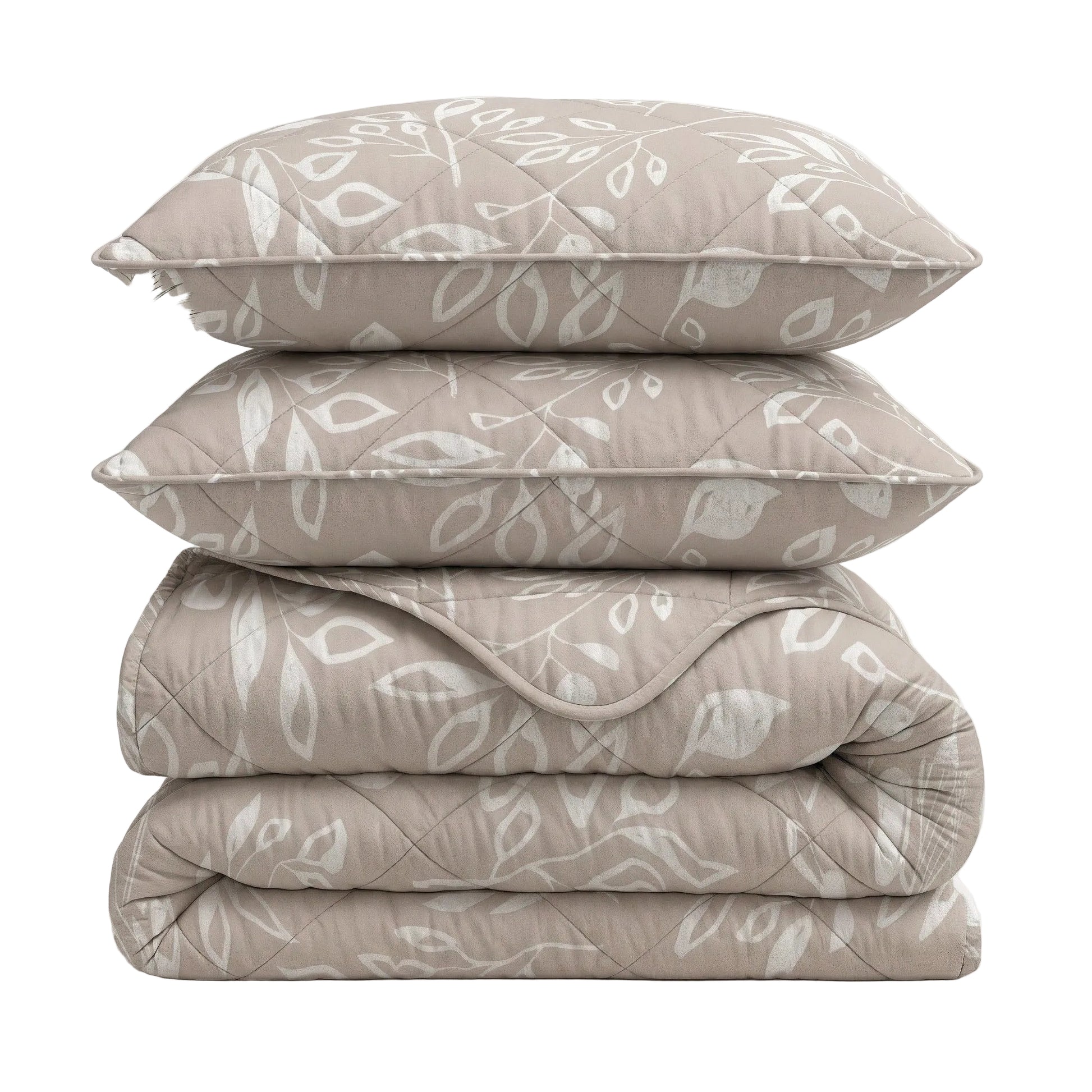 CloudSoft Balance | Neva Taupe/Zand Wasbaar Dekbed en Overtrek in 1!