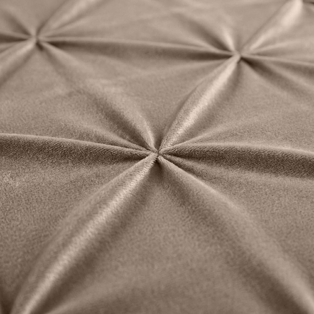 CloudSoft Velvet Pintuck | Taupe Wasbaar Dekbed en Overtrek in 1!