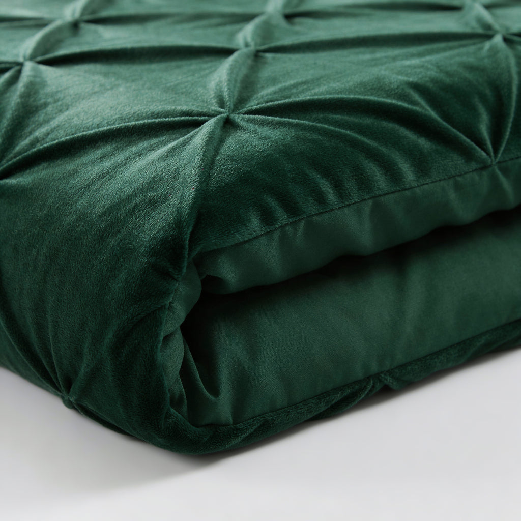 CloudSoft Velvet Pintuck | Groen Wasbaar Dekbed en Overtrek in 1!