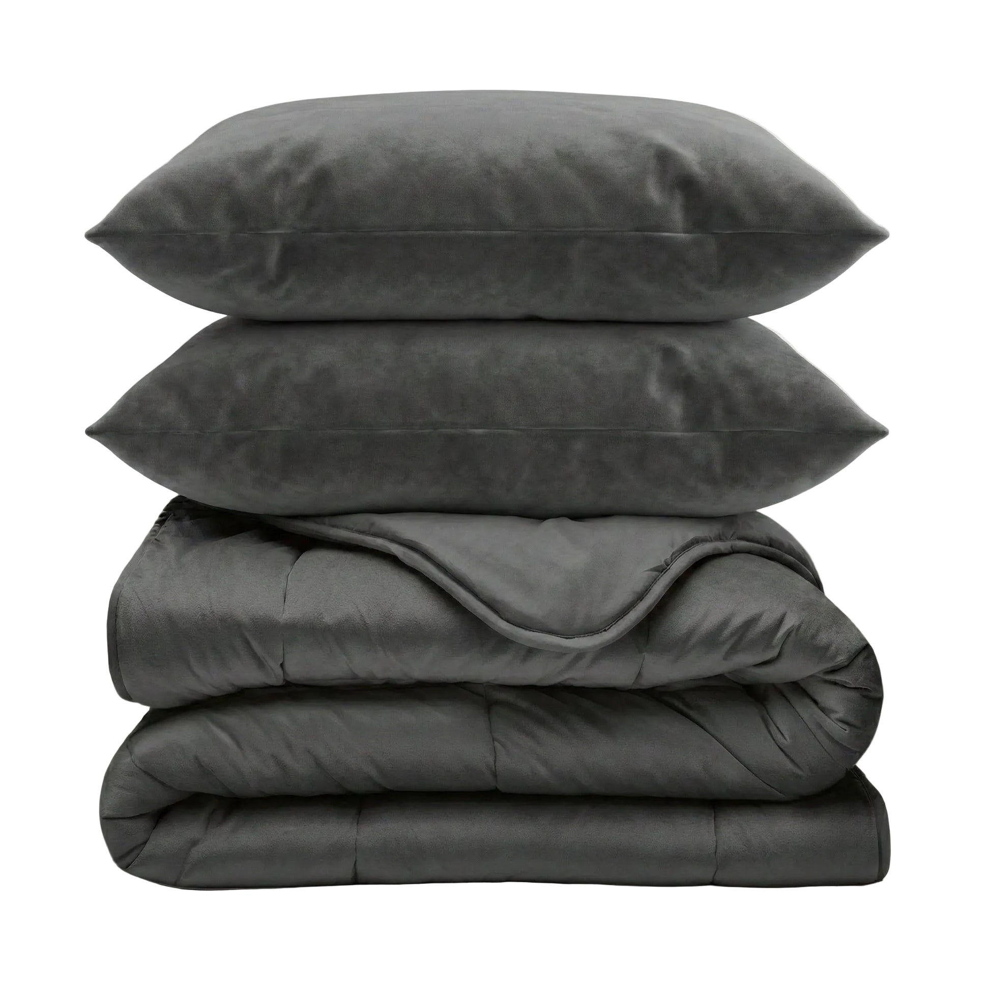 CloudSoft Velvet | Taupe/Grijs Dekbed en Overtrek in 1!