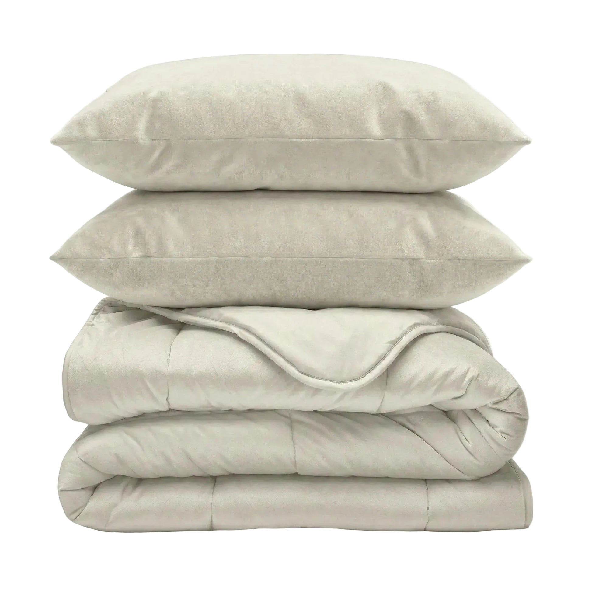 CloudSoft Velvet | Beige Dekbed en Overtrek in 1!