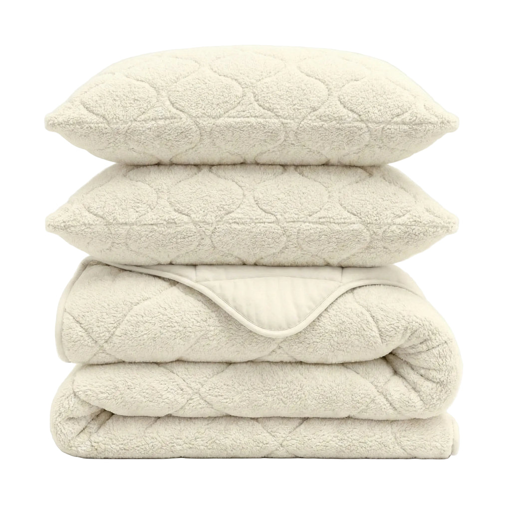 CloudSoft Teddy | Beige Wasbaar Dekbed en Overtrek in 1!