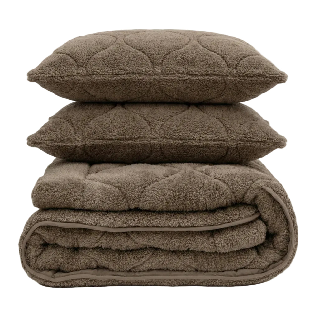 CloudSoft Teddy | Taupe/Bruin Wasbaar Dekbed en Overtrek in 1!